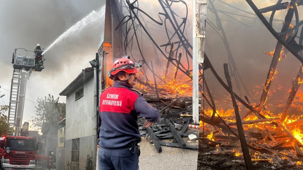 İtfaiyeden depo yangınına hızlı m&uuml;dahale&nbsp;